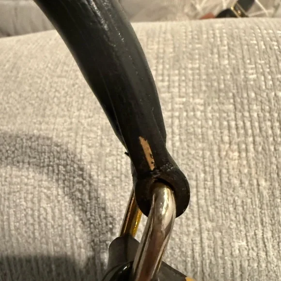 Ralph Lauren Black Leather Bag with Gold Accent - Picture 5 of 12